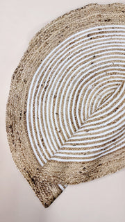 Braided Natural Jute Rug - 94 x 94 cm-3