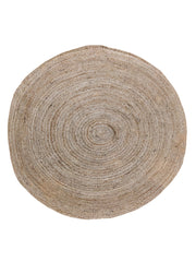 Braided Natural Jute Rug - 137 x 137 cm-0
