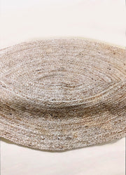 Braided Natural Jute Rug - 137 x 137 cm-3