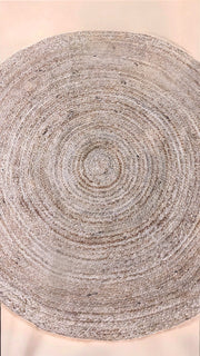 Braided Natural Jute Rug - 137 x 137 cm-2