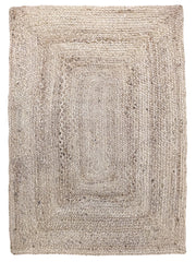 Braided Natural Jute Rug - 122 × 85 cm-0