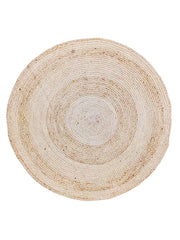 Braided Natural Jute Rug - 119 x 119 cm-0