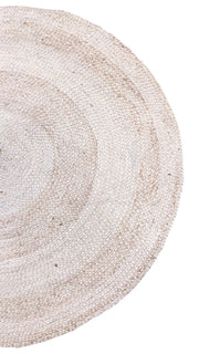 Braided Natural Jute Rug - 119 x 119 cm-3