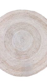 Braided Natural Jute Rug - 119 x 119 cm-4