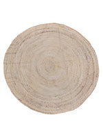 Braided Natural Jute Rug - 122 × 122 cm-0