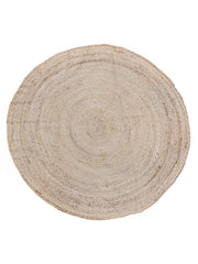 Braided Natural Jute Rug - 122 × 122 cm-0