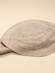 Braided Natural Round Jute Rug  - 94 x 94 cm-4