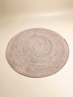 Braided Natural Round Jute Rug - 122 x 122 cm-2