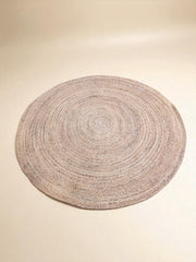 Braided Natural Round Jute Rug - 122 x 122 cm-2