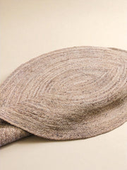 Braided Natural Round Jute Rug - 122 x 122 cm-3