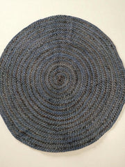 Braided Overdyed Round Jute Rug - 64 x 64 cm-3