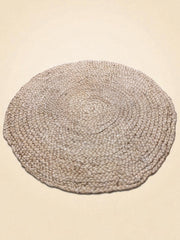 Braided Natural Round Jute Rug - 85 x 85 cm-4