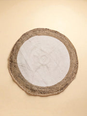 Braided Natural Round Jute Rug  - 91 x 91 cm-2