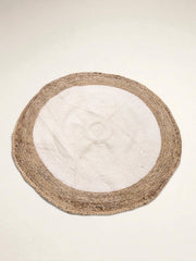 Braided Natural Round Jute Rug  - 91 x 91 cm-3