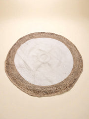 Braided Natural Round Jute Rug  - 91 x 91 cm-4