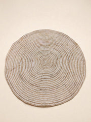 Braided Natural Round Jute Rug - 119 x 119 cm-2