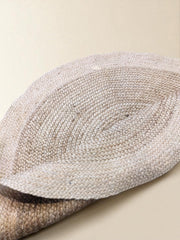 Braided Natural Round Jute Rug  - 125 x 125 cm-3