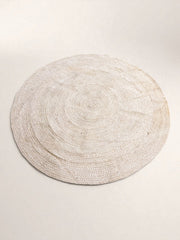 Braided Natural Round Jute Rug - 113 x 113 cm-2