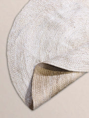 Braided Natural Round Jute Rug - 113 x 113 cm-4