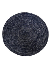 Braided Overdyed Round Jute Rug - 122 x 122 cm-0