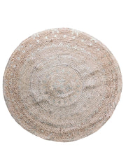Chunky Natural Jute Rug - 119 x 119 cm-0