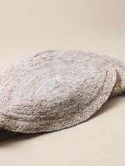 Braided Natural Round Jute Rug - 85 x 85 cm-2