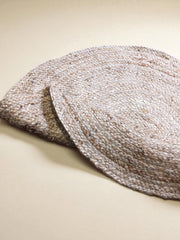 Braided Natural Round Jute Rug - 85 x 85 cm-4