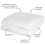 Duvet Cover in White (Eucalyptus Silk)-1