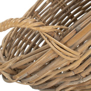 Small Round Grey Rattan Log Basket-3