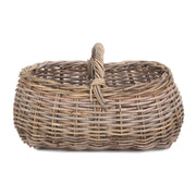 Grey Rattan Market Log Basket-1