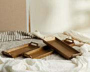 May Stylish Gold Serving Trays with Handles-1