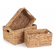 Rectangular Water Hyacinth Storage Basket-0