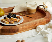 Lyon Wood Oval Serving Tray With Handles-2