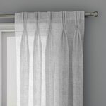 White Linen Sheer Curtains - Triple Pinch Pleat - Standard Sizes & Made to Measure-0