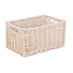 Whitewash Unlined Wicker Storage Basket-4