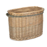Oval Rope Handled Wicker Log Basket-4