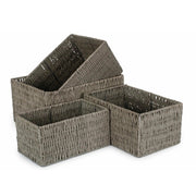 Grey Paper Rope Storage Basket-0