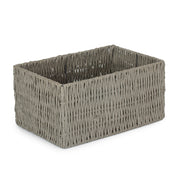 Grey Paper Rope Storage Basket-3