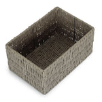 Grey Paper Rope Storage Basket-4