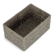 Grey Paper Rope Storage Basket-4