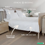 Duvet Cover in White (Eucalyptus Silk)-3
