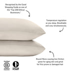 Eucalyptus Silk Pillowcase Pair in Wheat (Best Seller)-3