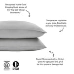 Eucalyptus Silk Pillowcase Pair in Grey (Best Seller)-2