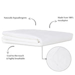Fitted Sheet in White (Eucalyptus Silk)-1