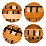 Unique Handmade End Grain Wooden Coasters (Set of 2 or 4)-0
