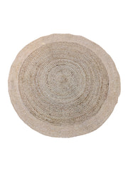 Braided Natural Round Jute Rug  - 125 x 125 cm-0