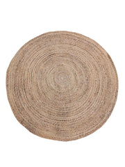 Braided Natural Round Jute Rug - 122 x 122 cm-0