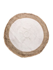 Braided Natural Round Jute Rug  - 91 x 91 cm-0