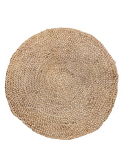 Braided Natural Round Jute Rug - 85 x 85 cm-0