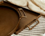 Lousine Rustic Bronze Finish Rectangular Serving Tray-2